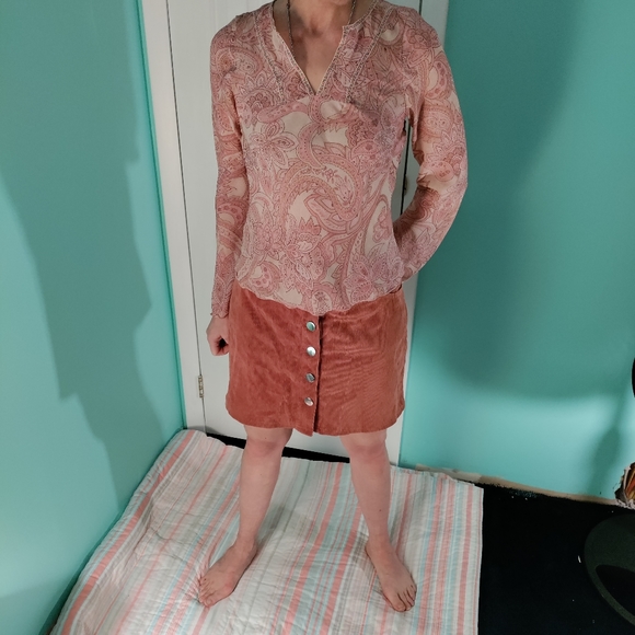 3/30 Vintage Paisley Sheer Top - Picture 2 of 5